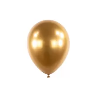 Dekorační chromový balonek Zlatý 13 cm - 100 ks