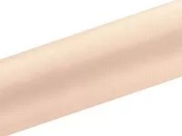 Satén v roli úzký světle broskvový 16 cm x 9 m