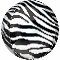 Foliový balonek koule Zebra 40 cm