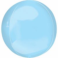 Foliový balonek jumbo koule pastel modrý 53 cm