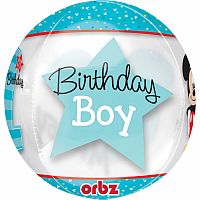 Foliový balonek koule Mickey 1st Birthday 40 cm