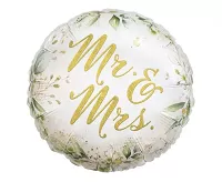 Foliový balonek květiny - Mr a Mrs 45 cm