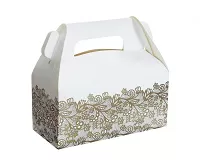 Krabička na výslužku - zlatý potisk 20x10x10 cm - 6 ks
