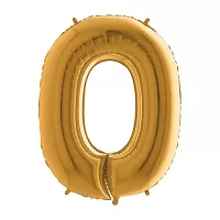 Foliová číslice zlatá 0 - 102 cm