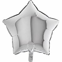 Foliový balonek hvězda stříbrný 45 cm - Nebalený