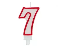 Svíčka narozeninová číslice červená 7
