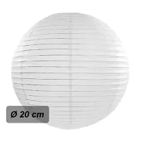 Lampion kulatý 20 cm bílý (¨)
