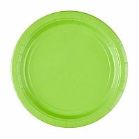 Papírové talíře světle zelené 23 cm - 8 ks