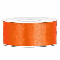 Saténová stuha oranžová 25 mm x 25 m
