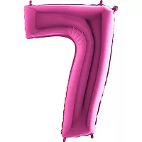 Foliová číslice - růžová 7