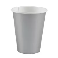 Papírové party kelímky stříbrné 8 ks