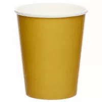Papírové kelímky zlaté 8 ks