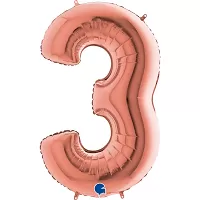 Foliová číslice - rose gold 3