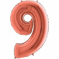 Foliová číslice - rose gold 9