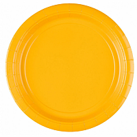 Papírové talíře žluté  23 cm - 8 ks