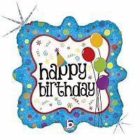 Foliový balonek s balonky Happy birthday 45 cm