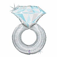 Foliový balonek Prsten platinum 97 cm
