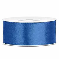 Saténová stuha modrá 25 mm x 25 m