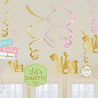 Závěsná dekorace Confetti Fun 12 ks