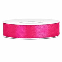 Saténová stuha tmavě růžová 12 mm x 25 m