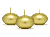 Svíčka plovoucí metalická zlatá 4 cm