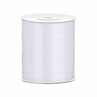 Saténová stuha bílá 10 cm x 25 m