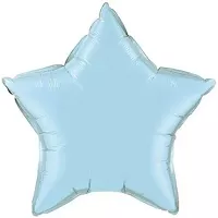 Foliový balonek hvězda pastel modrá 45 cm - Nebalený