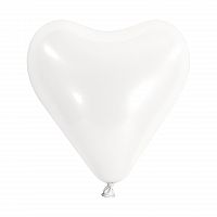 Dekorační latexový balonek srdce bílé 30 cm
