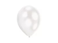 Dekorační LED svíticí balonky - bílé 28 cm - 5 ks