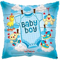 Foliový balonek pillow obleček - kluk 46 cm