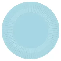 Papírové talíře světle modré 23 cm - 8 ks