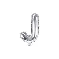 Foliové písmeno J stříbrné 35 cm