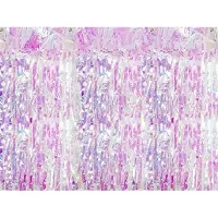 Party závěs opalizující - perleťově růžový 90 x 250 cm