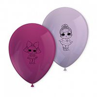 Latexové balonky LOL Surprise glitrový potisk 30 cm - 8 ks