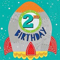 Papírové ubrousky Vesmír - 2nd birthday 16 ks