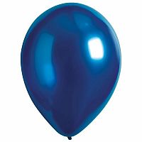 Dekorační chromový balonek modrý 30 cm