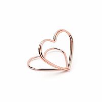 Stojánek na jmenovky srdce rose gold - 10 ks
