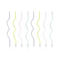 Svíčky zakroucené barevné 14 cm - 8 ks