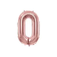 Foliová číslice - rose gold 0 - 86 cm