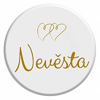 Placka Nevěsta - Zlatá 6 cm