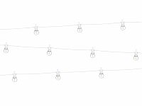 Světelný řetěz s LED žárovkami - bílý 8 m