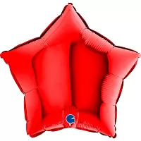 Foliový balonek hvězda červená 46 cm