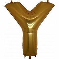 Foliové písmeno Y zlaté 102 cm