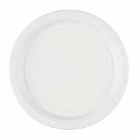 Papírové talíře bílé 23 cm - 8 ks