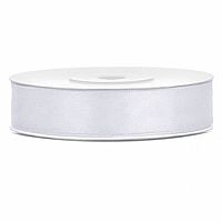 Saténová stuha bílá 12 mm x 25 m