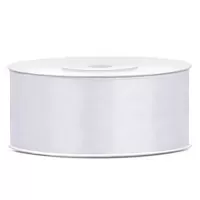Saténová stuha bílá 25 mm x 25 m