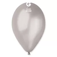 Balónek 28cm/11" #038 stříbrný 100 ks