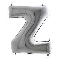 Foliové písmeno Z stříbrné 102 cm