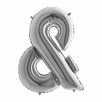 Foliový symbol And & stříbrný 102 cm