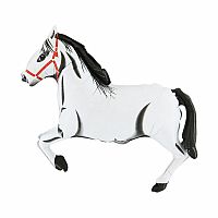 Fóliový balónek MINI Dostihový Kůň Bílý 35cm
